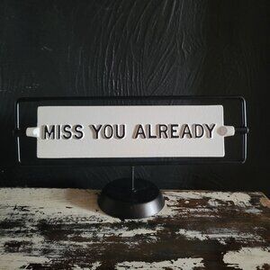 Hearth & Hand with Magnolia "Hello There/Miss You Already" Metal Reversible Sign